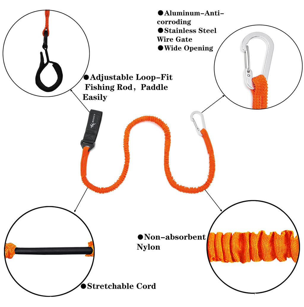 Kayak Paddle Leash Stretchable Coiled Lanyard T18199