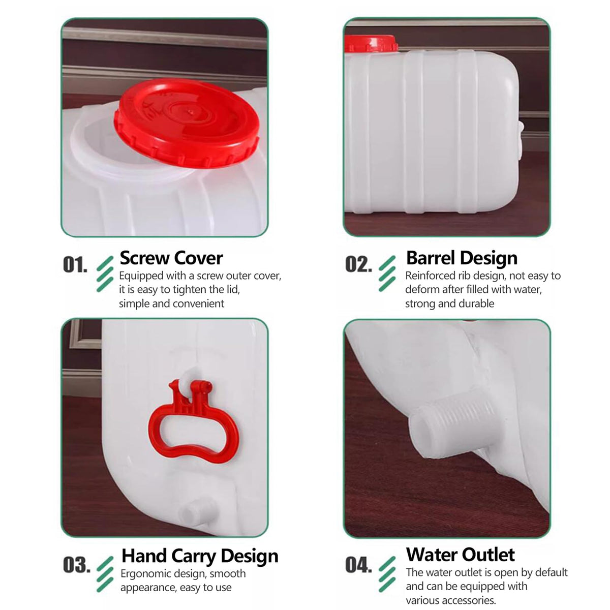 Large Capacity Plastic Water Container with Faucet and 3M Water Pipe K74159