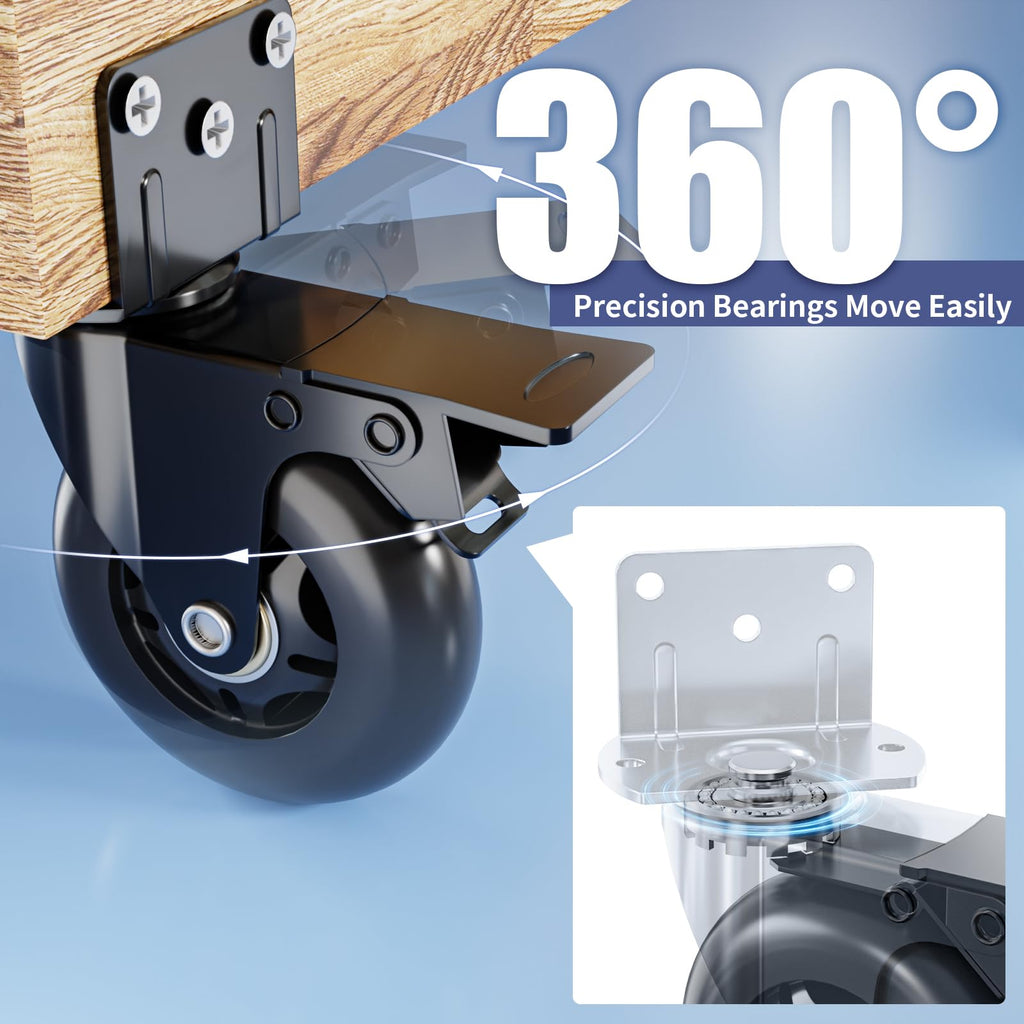3 in Side Mount Plate Caster Wheels T5634