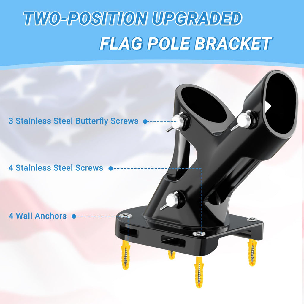 Heavy Duty Aluminum Alloy Wall Mount Flag Pole Holder R4712