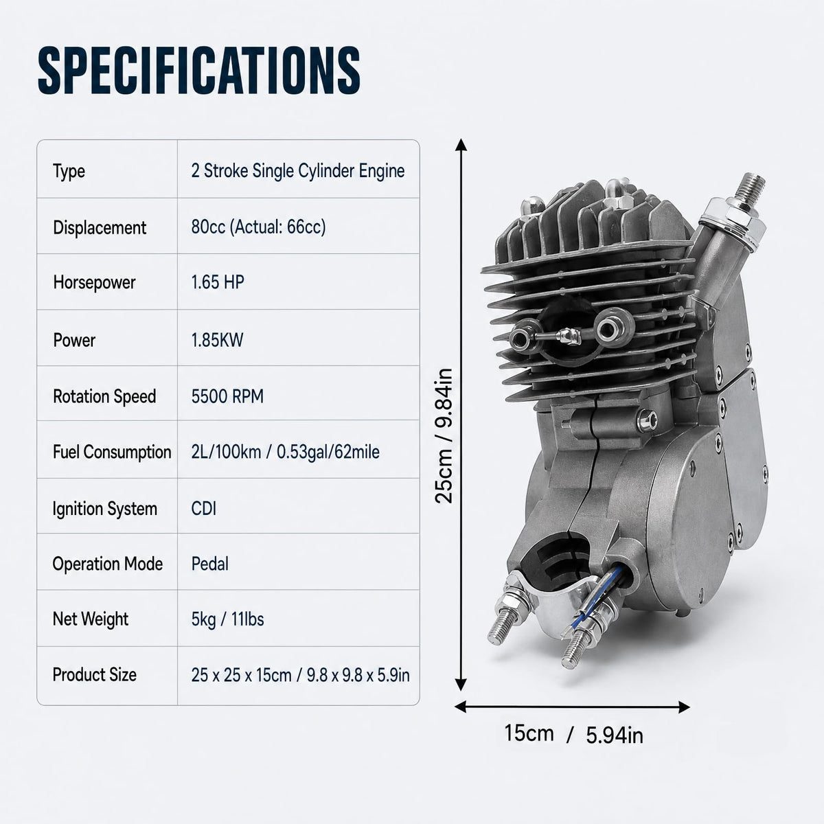 2 Stroke Bicycle Engine Kit S8354