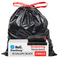 30 Gallon Black Drawstring Trash Bags 150 Count N619680