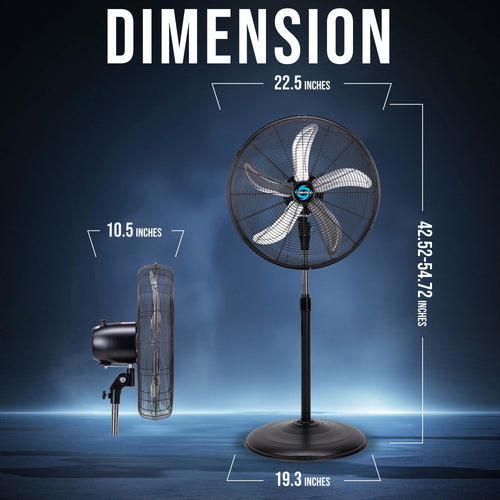 20” Oscillating Pedestal Fan, 3-Speed D127585