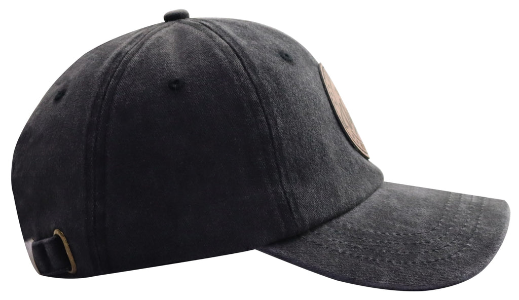 Vintage Adjustable Leather Patch Baseball Cap C42468