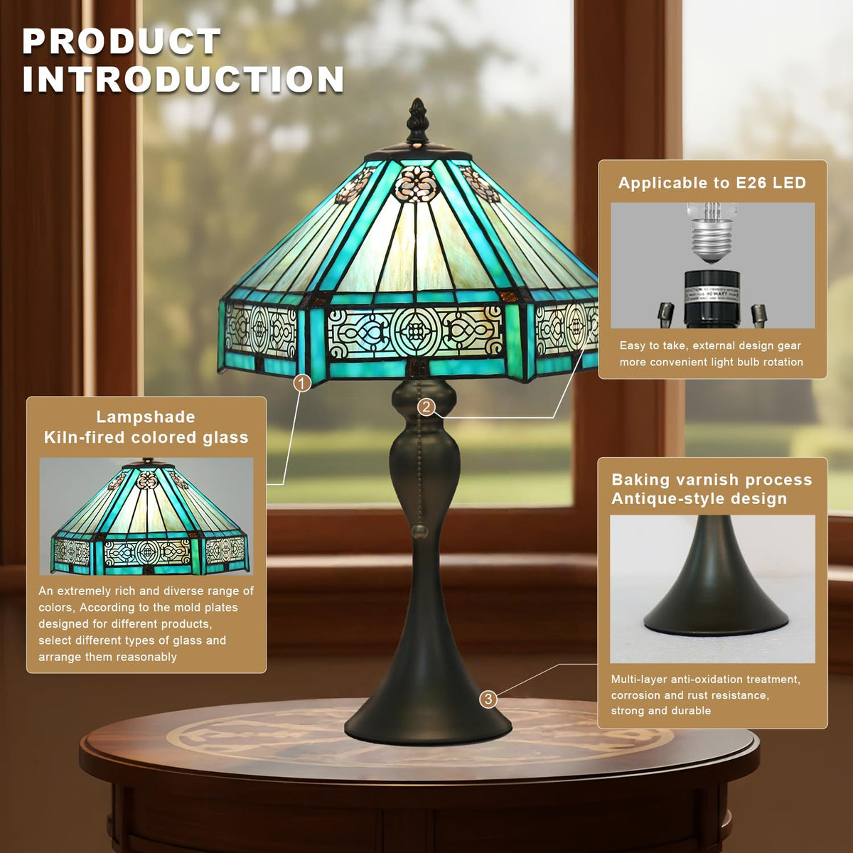 Stained Glass Table Lamp T92299
