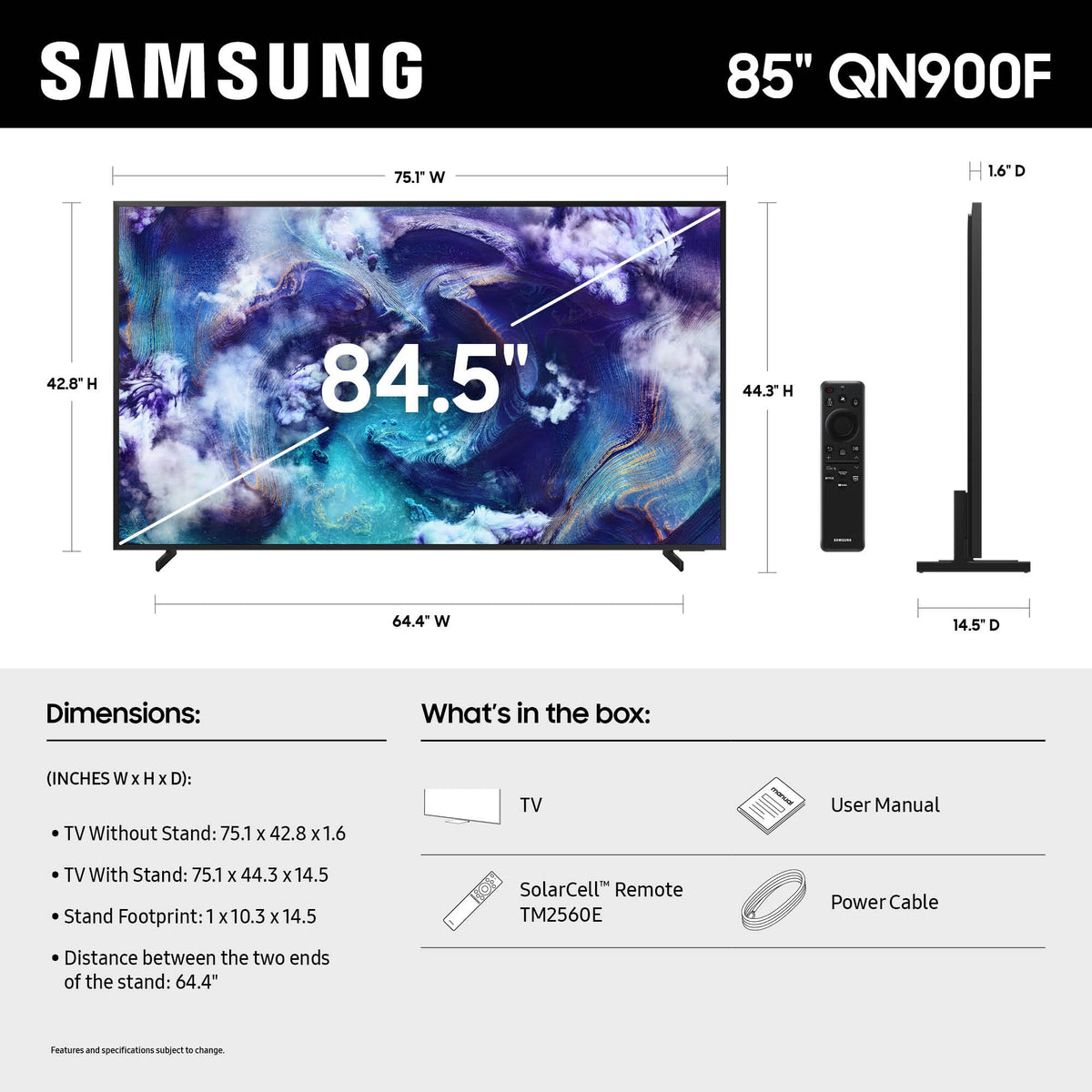 85-Inch 8K Mini LED Smart TV J648756