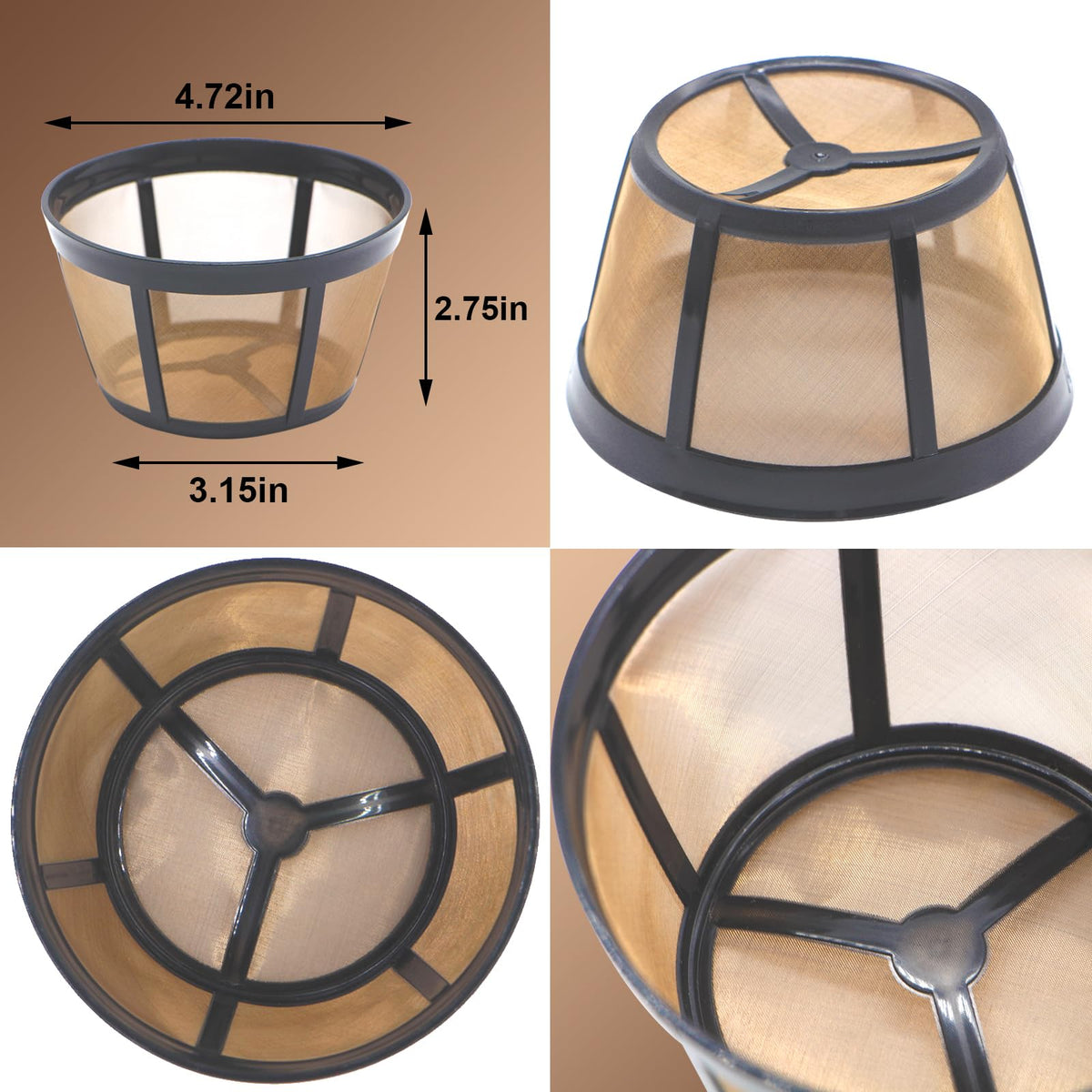 2 Pack Reusable Coffee Filter U174