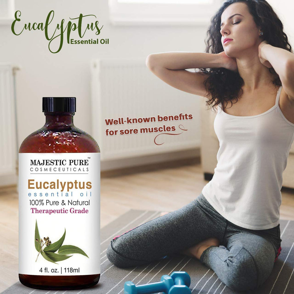 Lavender and Eucalyptus Essential Oil 3 Bottle Bundle 4 fl oz Each Y513