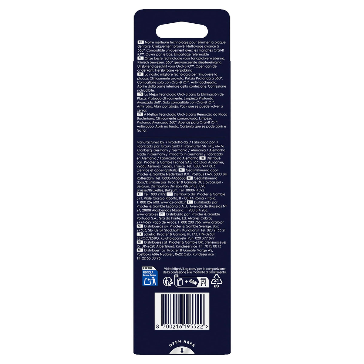 Black Replacement Toothbrush Heads T966