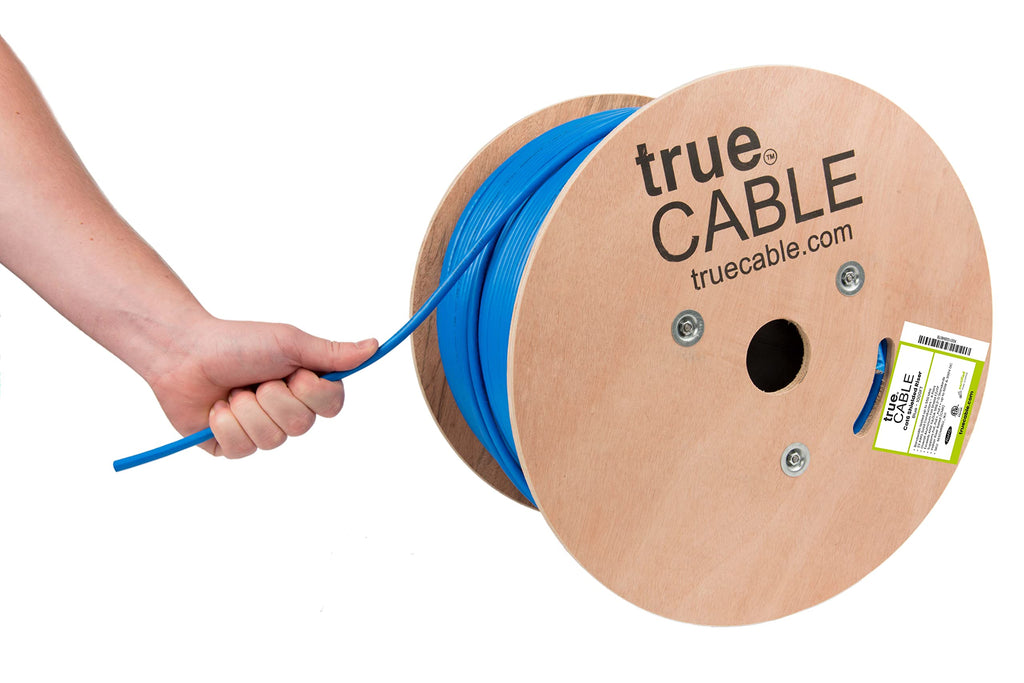 Cat6 Shielded Riser 1000ft Blue 23AWG Solid Bare Copper Ethernet Cable Z82599