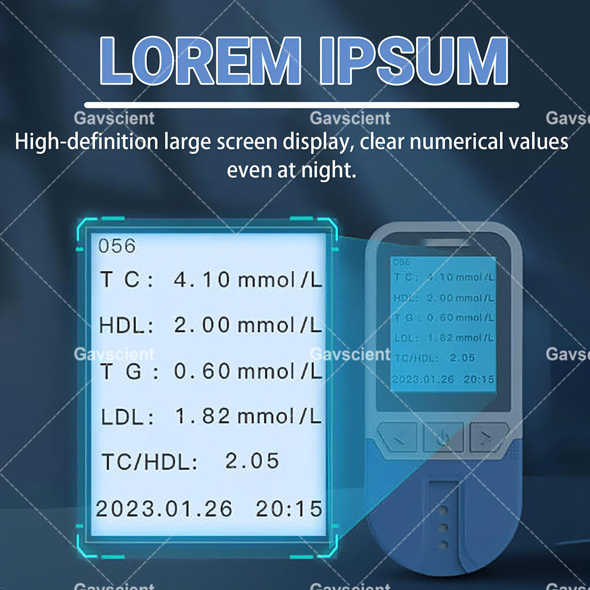 5 in 1 Lipid Test Meter Cholesterol Monitor Kit with 25 Strips B1070