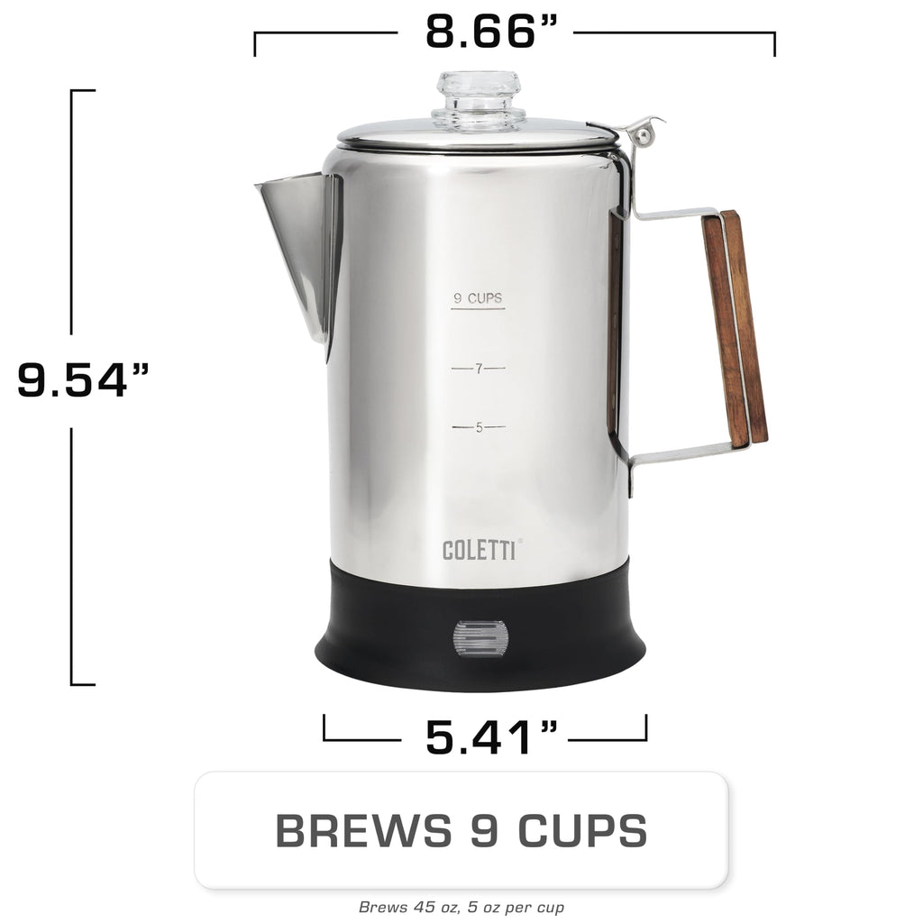 9 Cup Stainless Steel Electric Percolator C63321