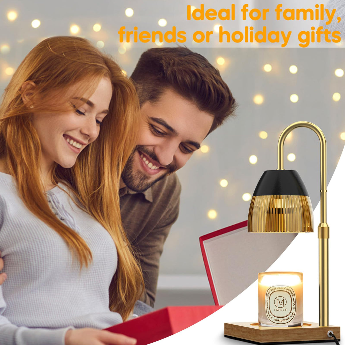 Candle Warmer Lamp with Timer Auto Off, Dimmable Height Adjustable Wax Melting Lamp P5218