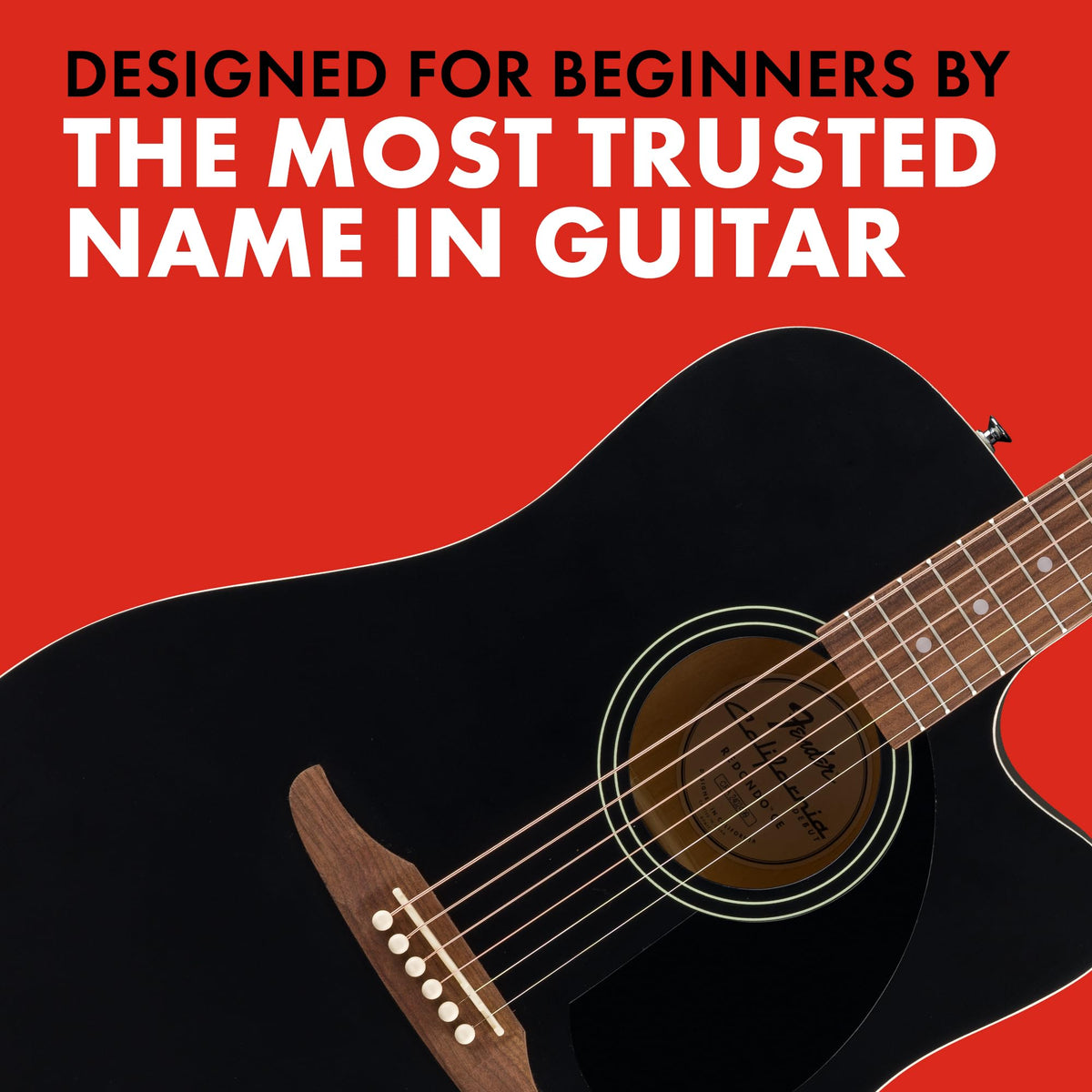 Black Acoustic Guitar R8145