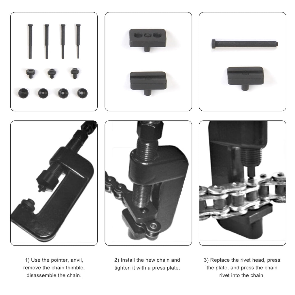 21 PCS Rivet and Roller Chain Link Removal Tool Kit I197