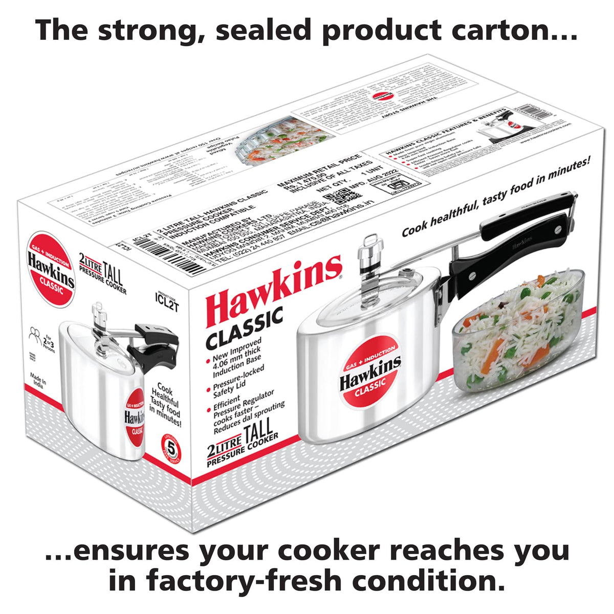 Aluminium 2 Litre Pressure Cooker R63037