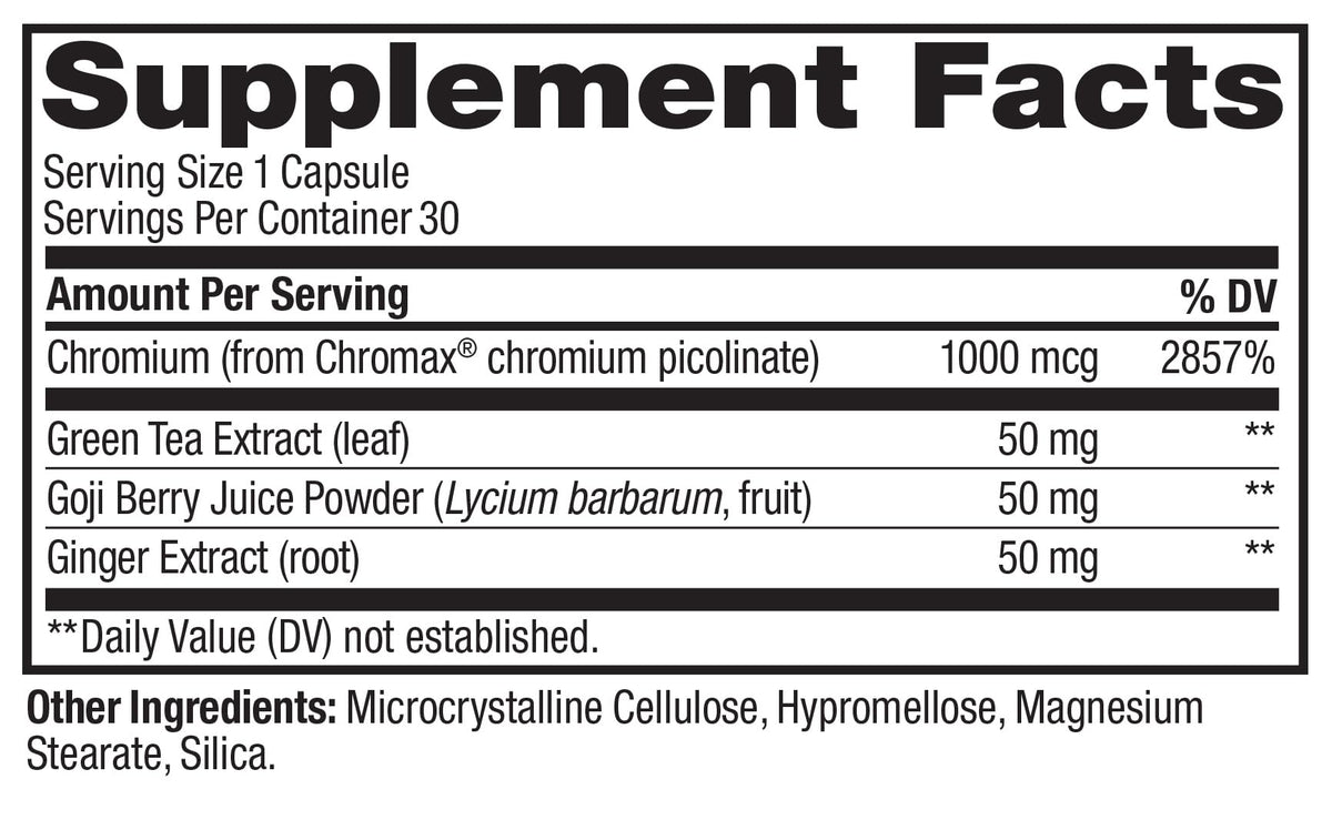 Metabolism Support 1000 mcg Chromium 30 Count U1510
