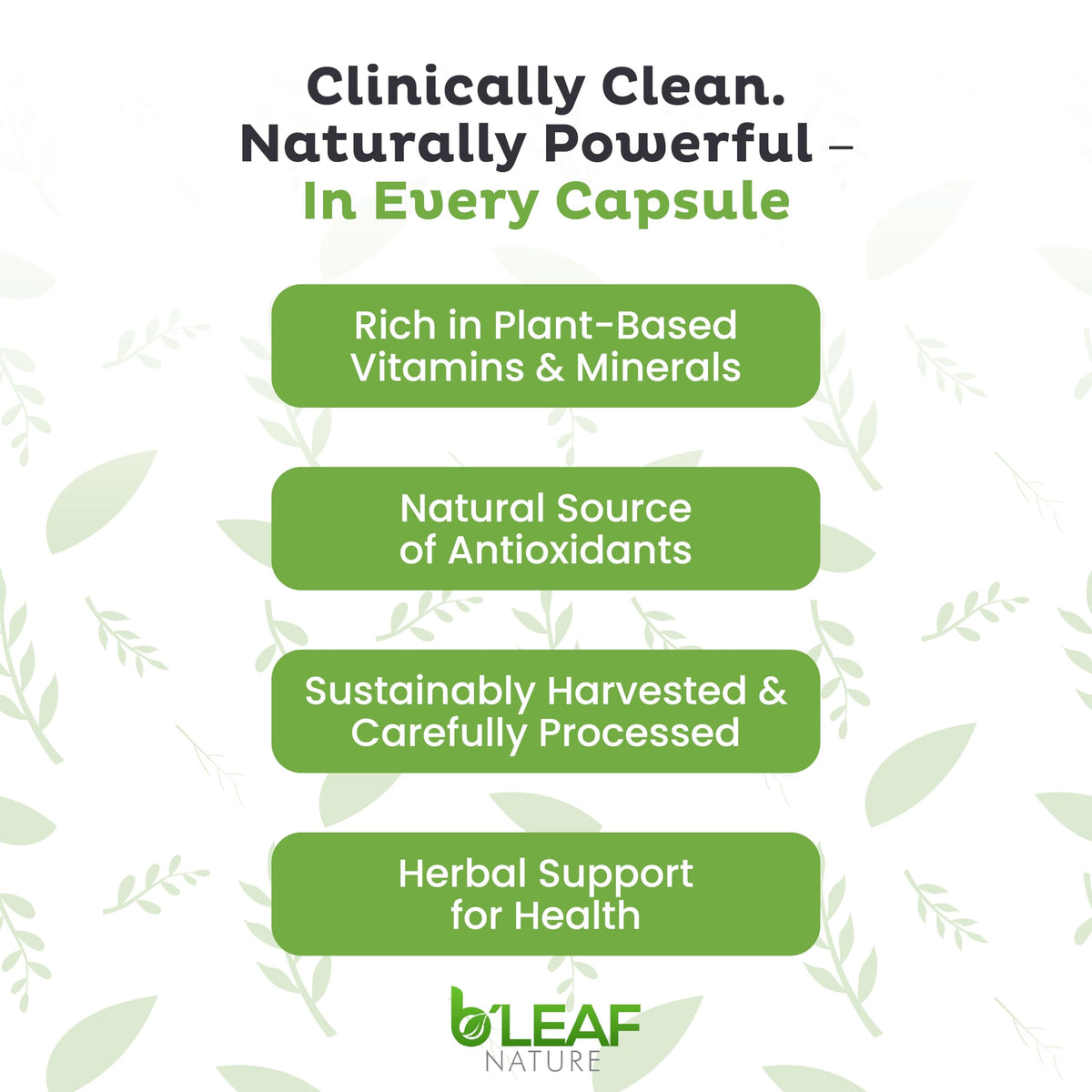 Moringa and Quercetin 1000mg Vegan Capsules S133