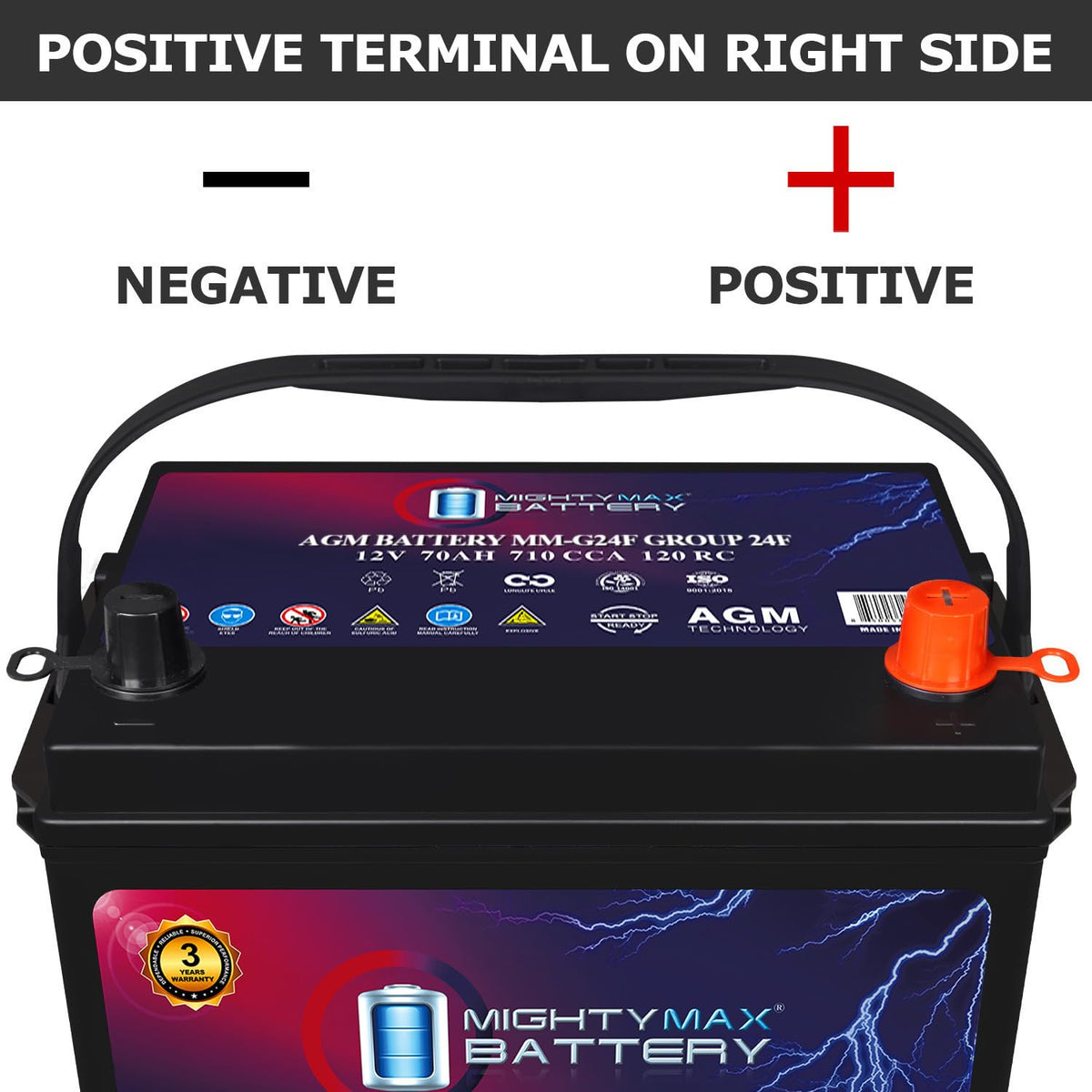 12V 70Ah AGM Replacement Battery O53875