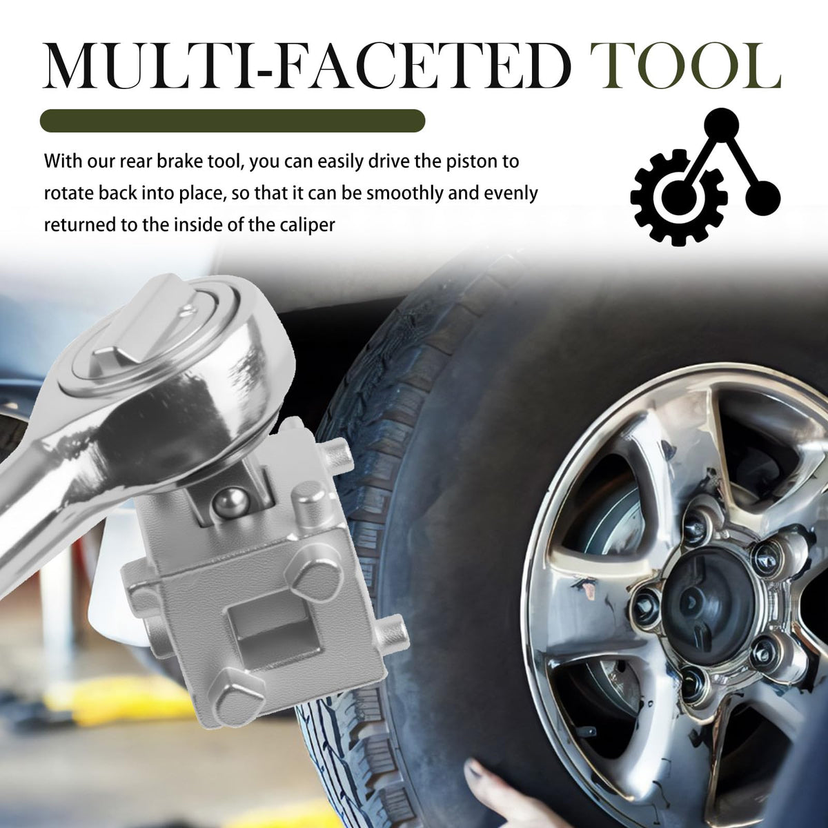 Brake Caliper Compression Tool with 3/8" Square Drive Hole X9618