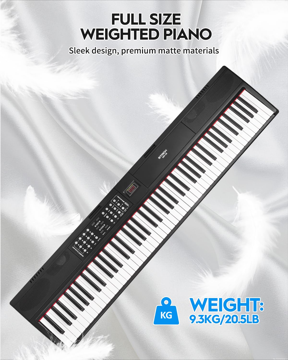 88 Keys Weighted Hammer-Action Digital Piano with Sustain Pedal J55793