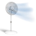 Oscillating Pedestal Fan with Adjustable Height and 3 Cooling Speeds, 18", White C282888