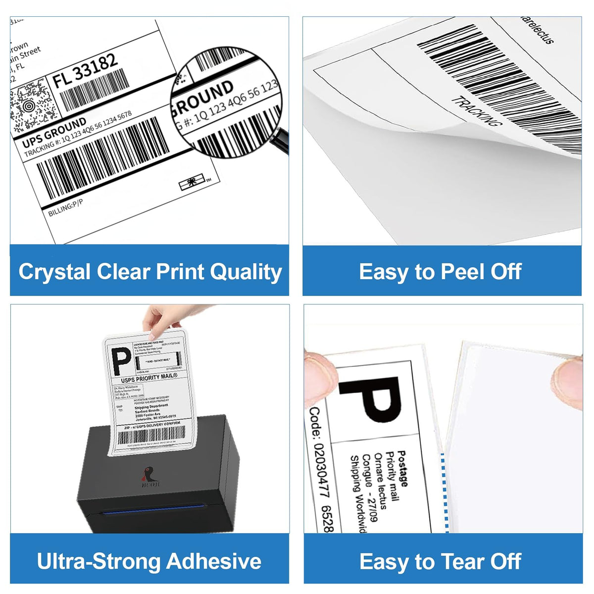 4x6 Thermal Labels 100/Stack P990