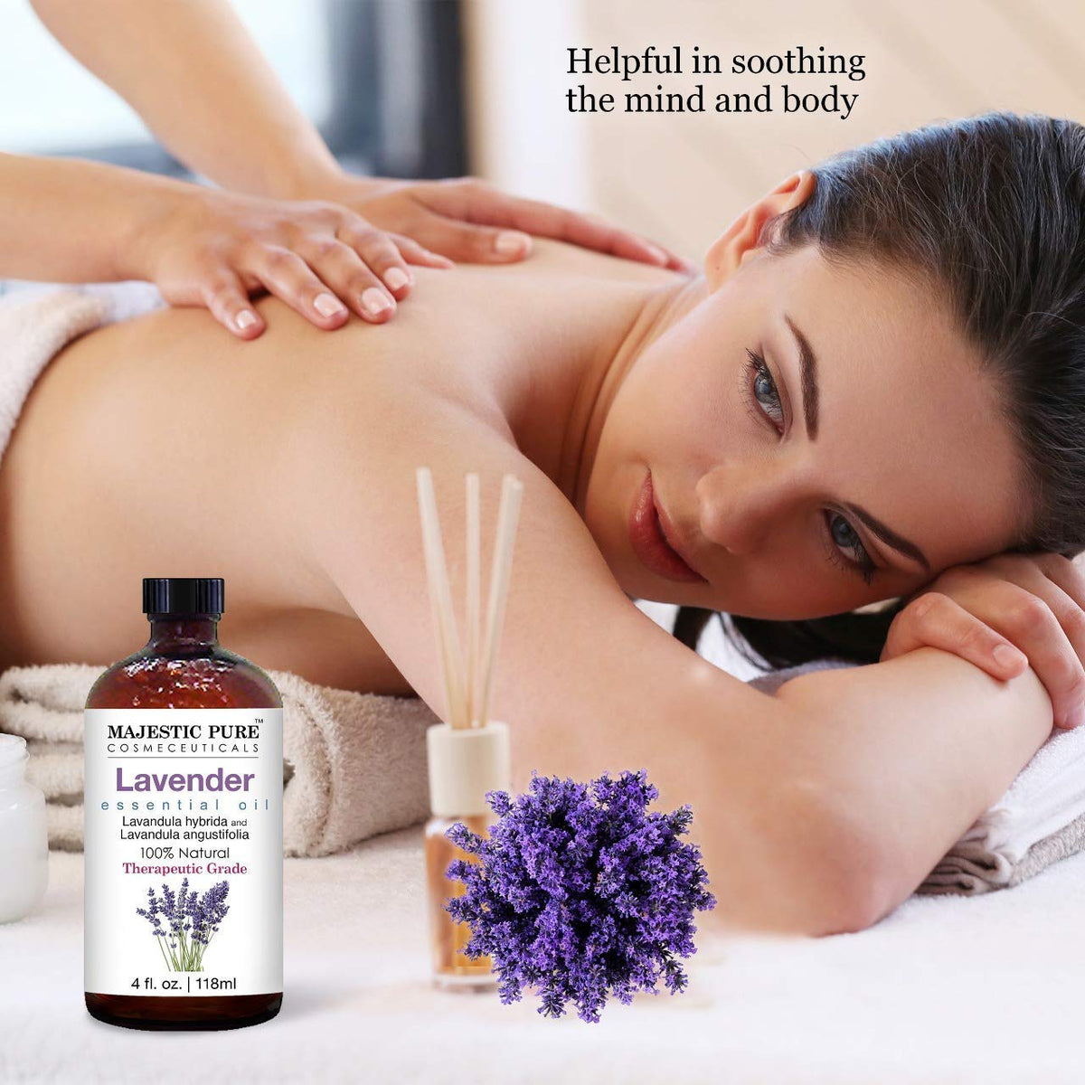 Lavender and Eucalyptus Essential Oil 3 Bottle Bundle 4 fl oz Each Y513