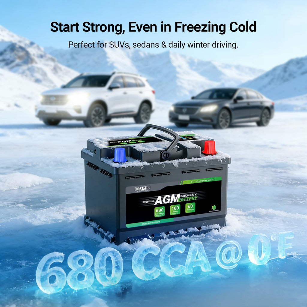 12V 60Ah AGM Car Battery Group 47 H5 X156