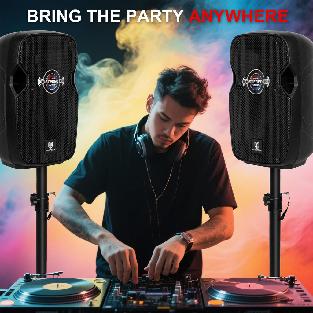 10-Inch Bluetooth PA Speaker System with Wired Microphone B896
