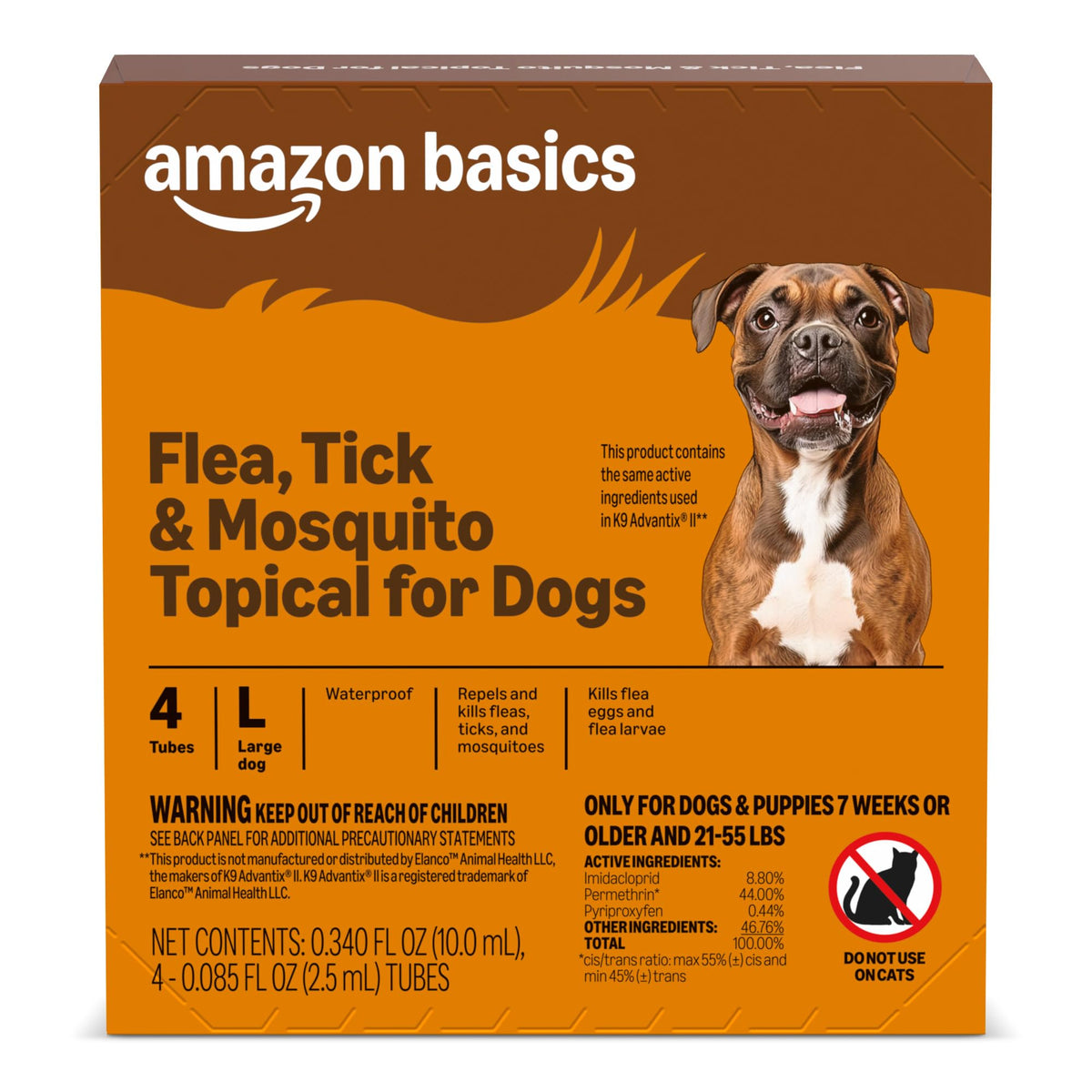 Flea Tick & Mosquito Topical Treatment for Large Dogs 4 Count B738