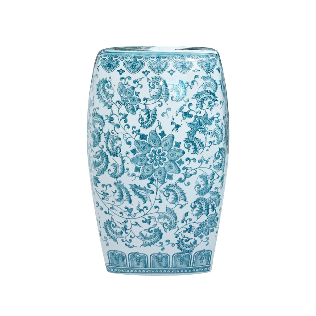 Teal Blue Ceramic Garden Stool Z54318