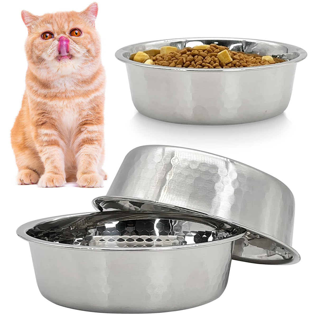 3 Pack Stainless Steel Cat Bowls L17244