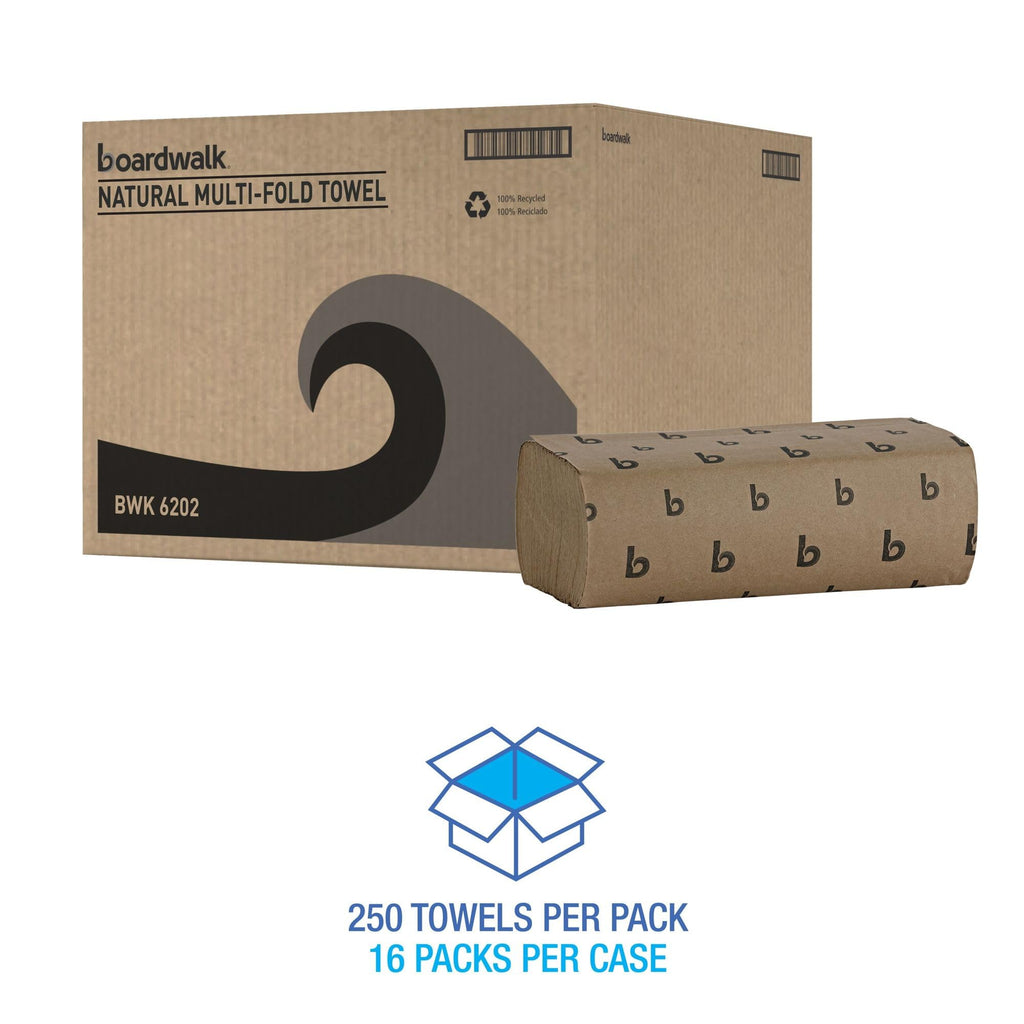 Multifold 1-Ply Paper Hand Towels, 250 Towels/Pack, 16 Packs/Carton X988893