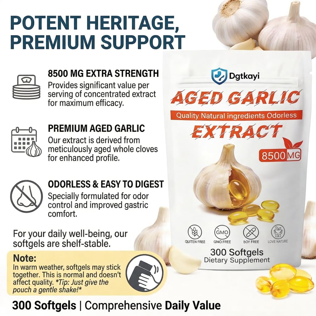 Odorless 8500mg Aged Garlic Extract 300 Softgels W25100