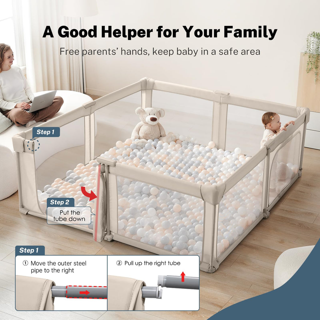 Portable Foldable Playpen with Carry Bag Y3943