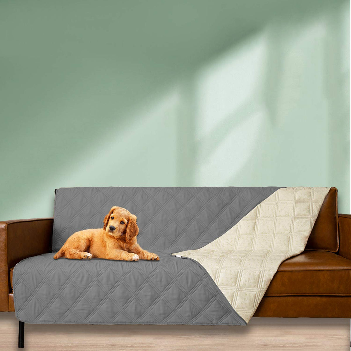 Waterproof Dog Bed Cover Pet Blanket with Anti-Slip Back F3809