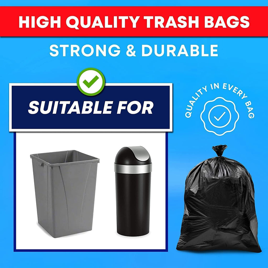 33 Gallon Heavy Duty Trash Bags 110 Count Black Can Liners T32270