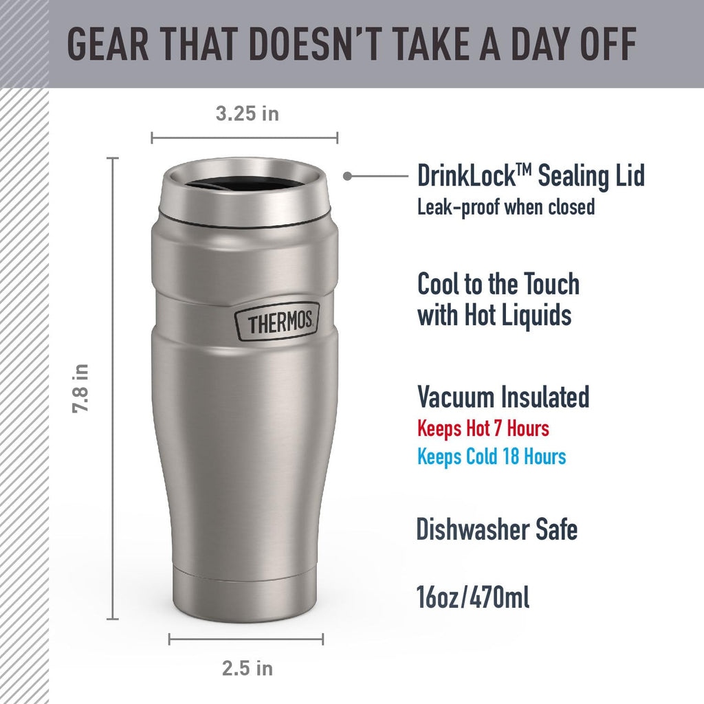 Stainless Steel Vacuum-Insulated Travel Tumbler 16 Ounce K5827