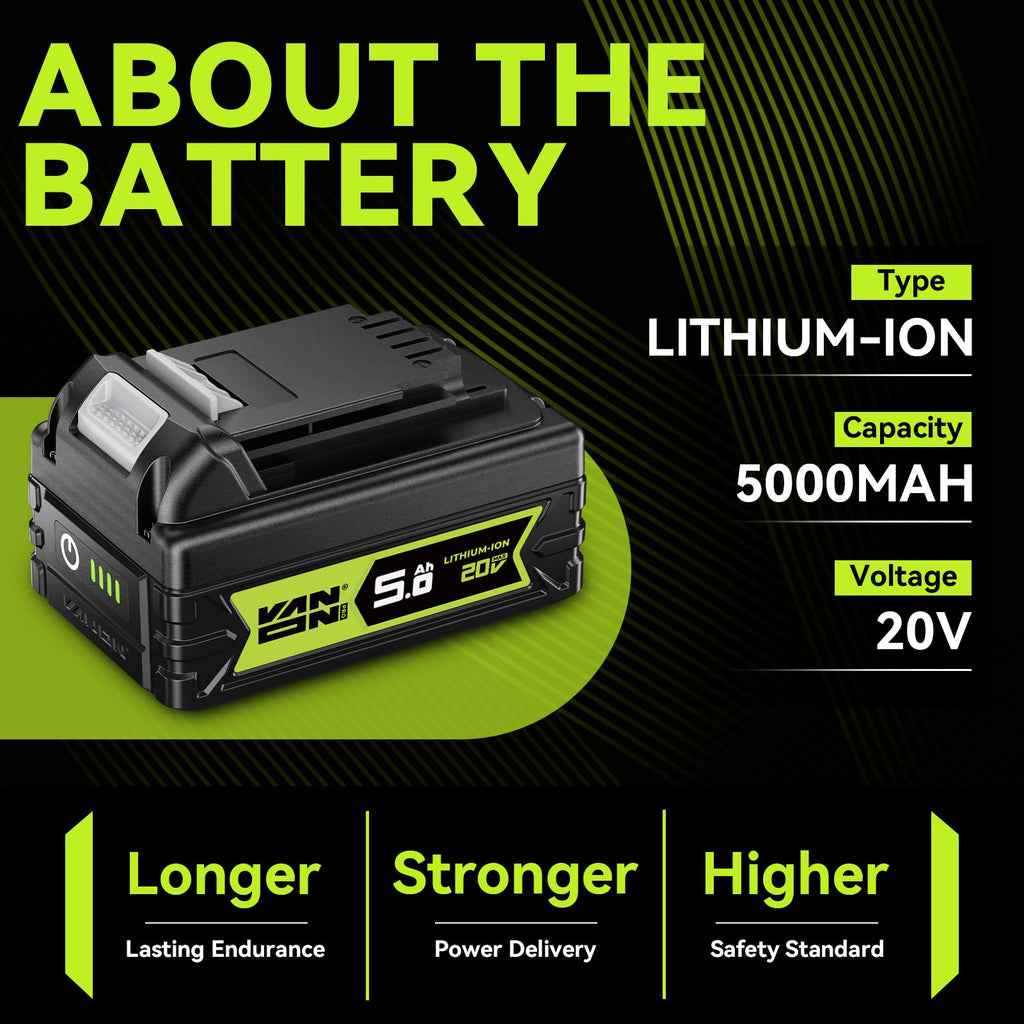 20V Max 5.0Ah Lithium Battery 2 Pack P754