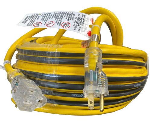 12/3 Heavy-Duty 15-Amp SJTW Extension Cord with Lighted Ends, 100-Feet A765