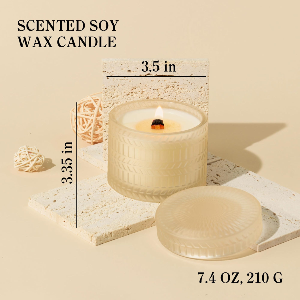 Vanilla Coconut Wood Wick Candle 7.4 oz C118952