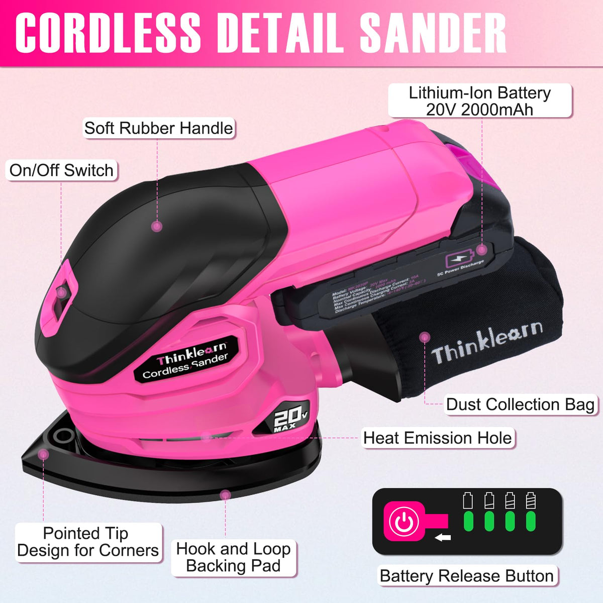 Cordless Detail Sander V8163