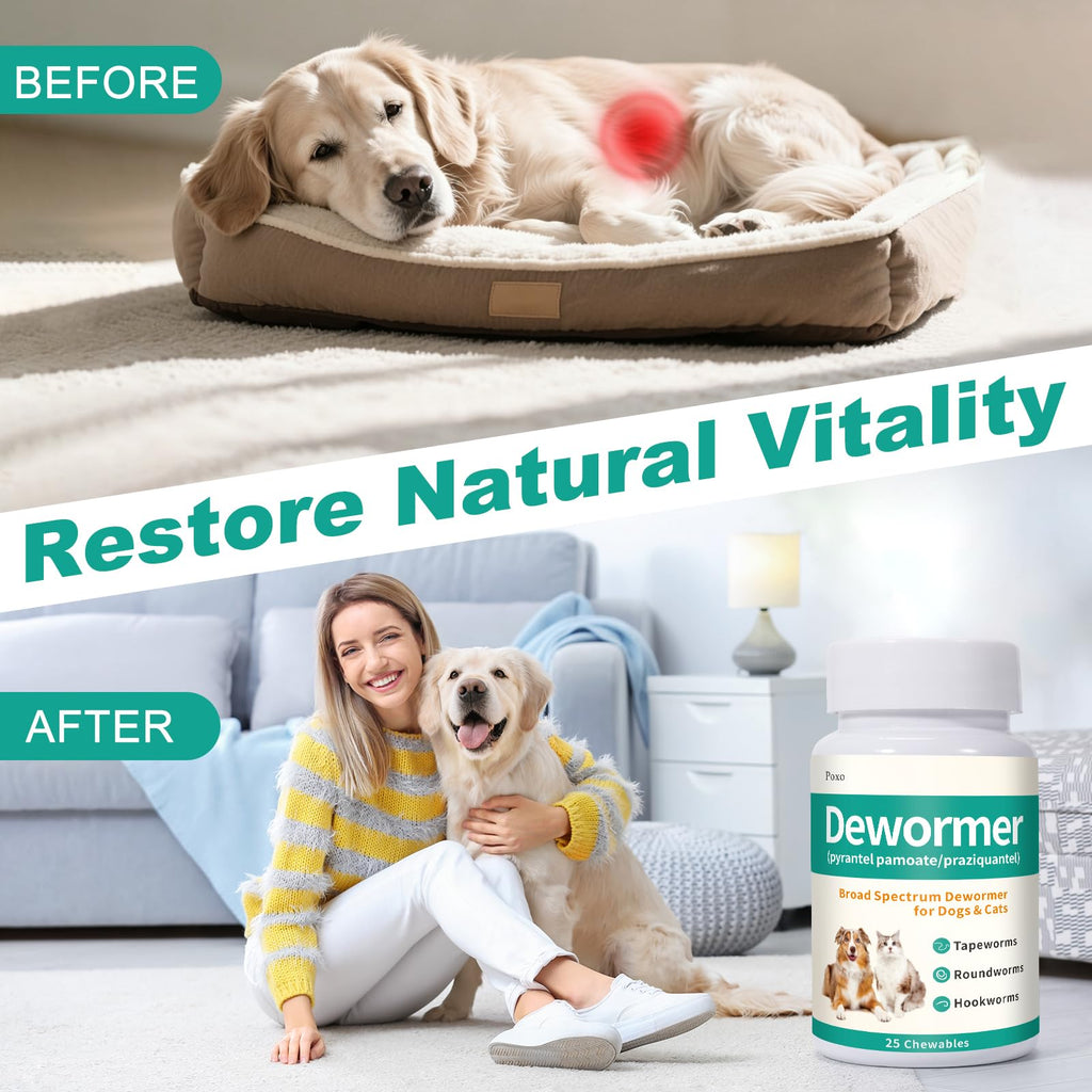 Dewormer for Dogs & Cats, 25 Chewable G4143