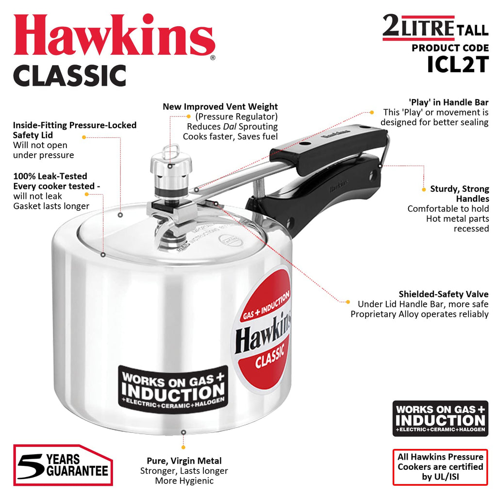 Aluminium 2 Litre Pressure Cooker R63037