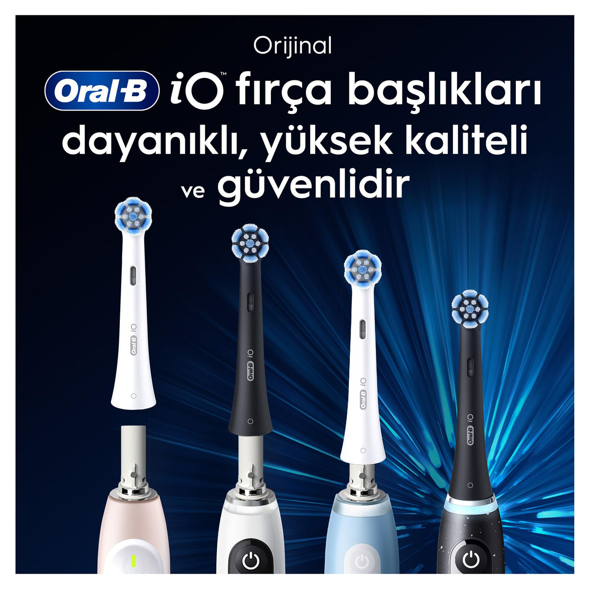 Black Replacement Toothbrush Heads T966