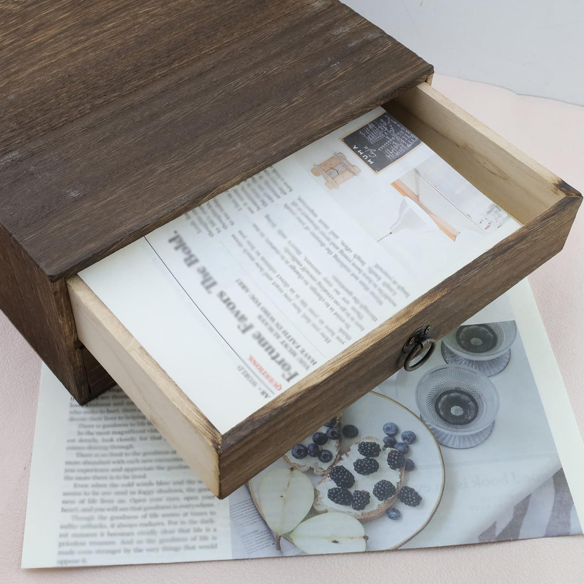 Wooden Desk Organizer with Drawer G442577