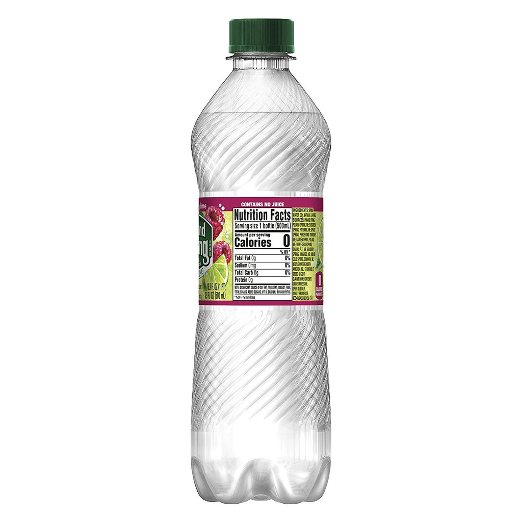 Sparkling Spring Water Raspberry Lime 16.9 Ounce Pack of 8 X20744