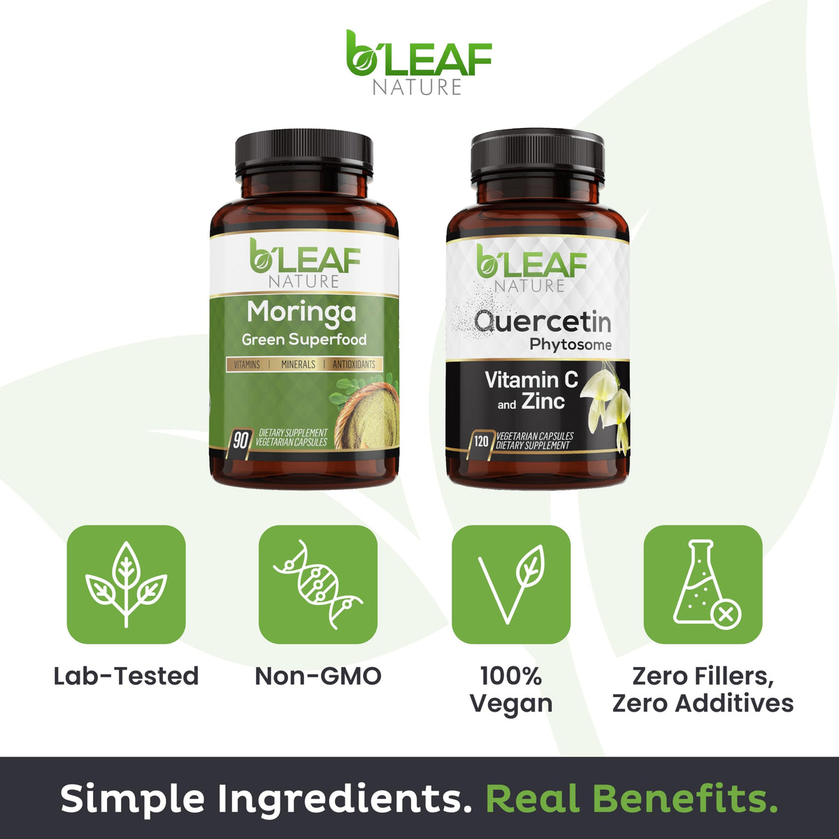 Moringa and Quercetin 1000mg Vegan Capsules S133