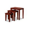 Wooden Nesting Tables Set of 3 Cherry Finish W74319